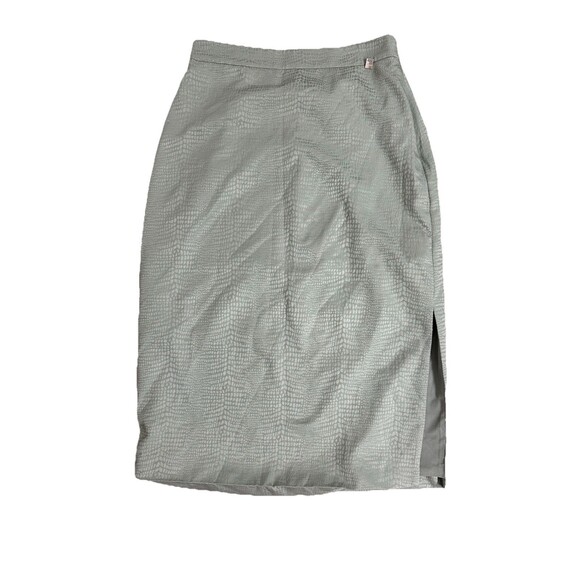 Ted Baker London Pencil Skirt Green Snake Print Midi Size 2 - Picture 1 of 4